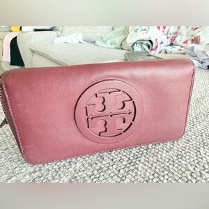 Tory Burch Maroon Clutch
